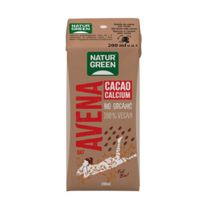 Bebida avena calcio cacao bio Naturgreen 200 ml